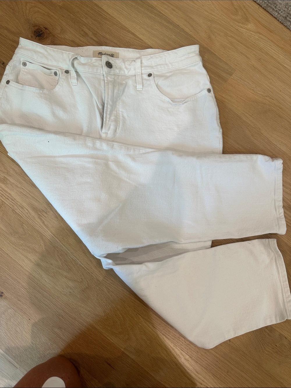 Madewell Women’s White Relaxed Jeans